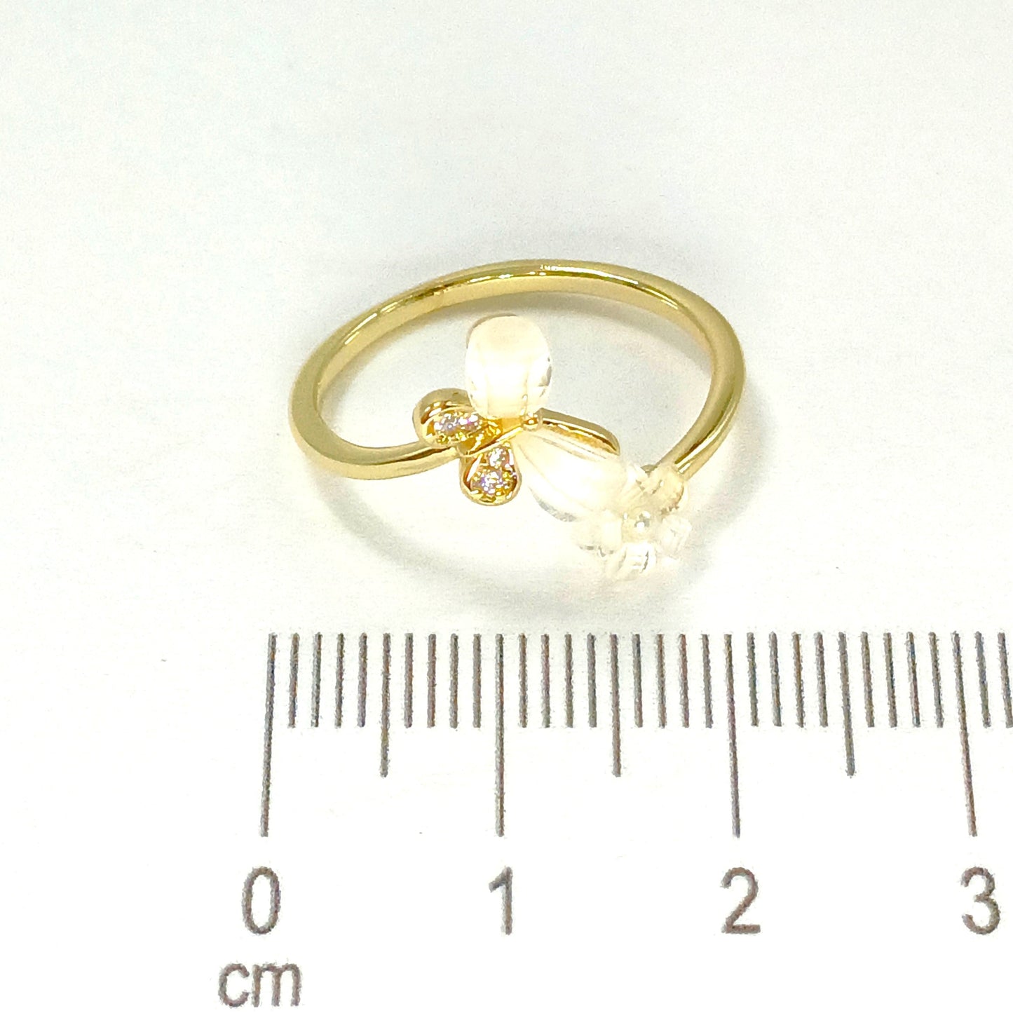 Anillo gema mariposa