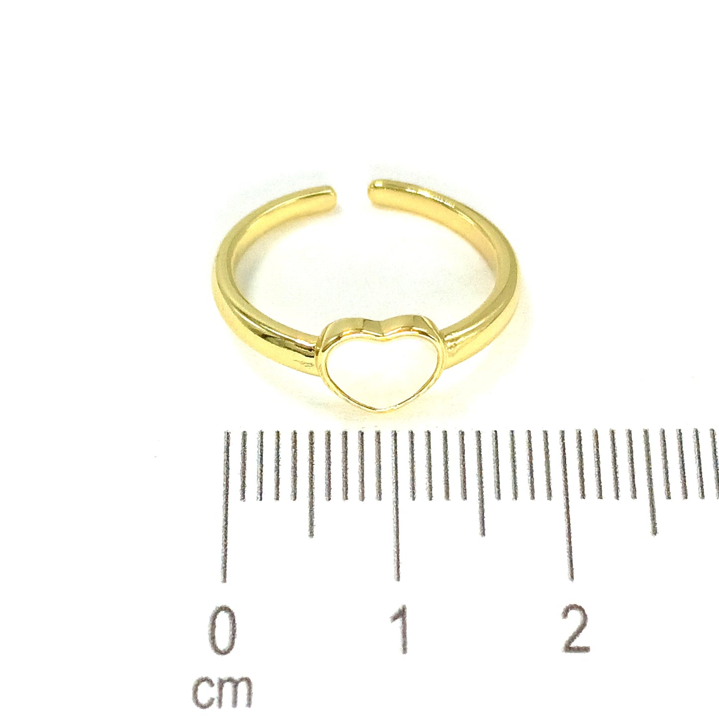 Anillo corazón nácar