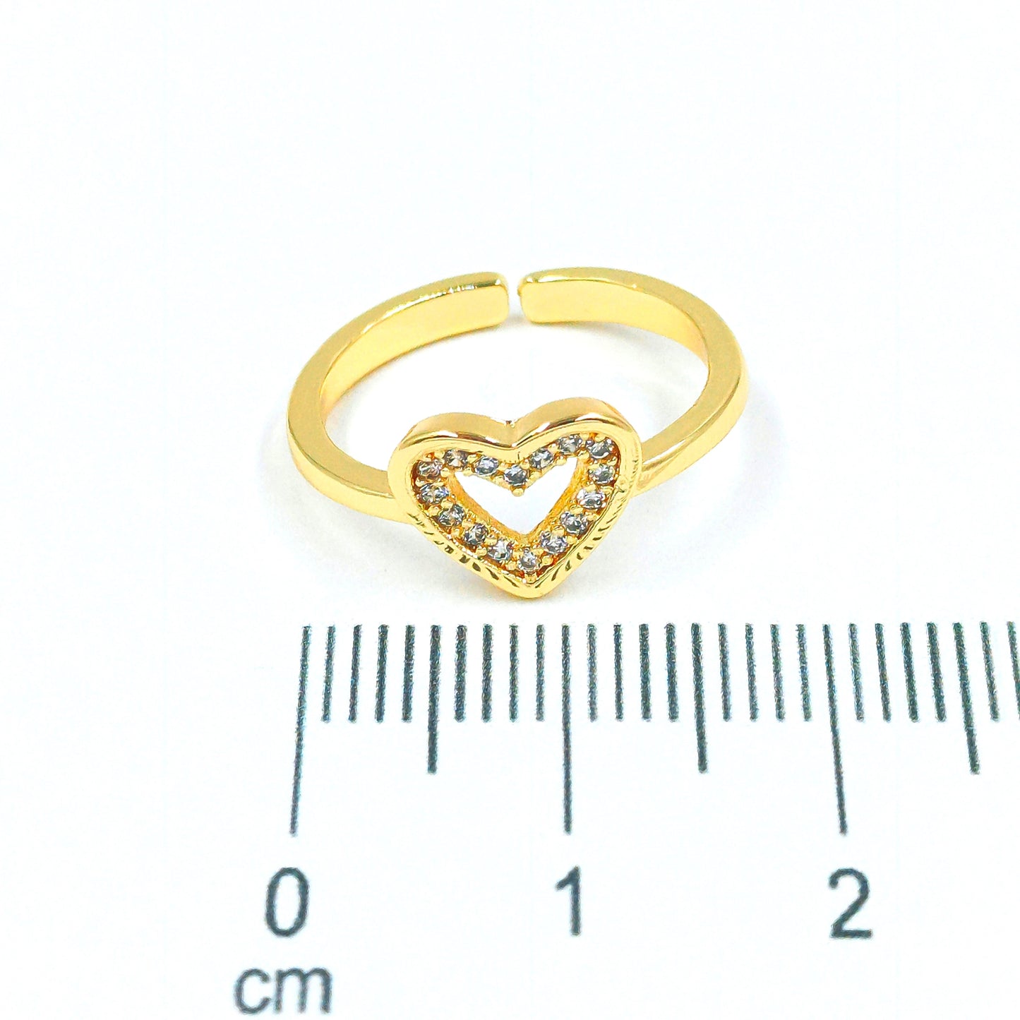 Anillo silueta corazon