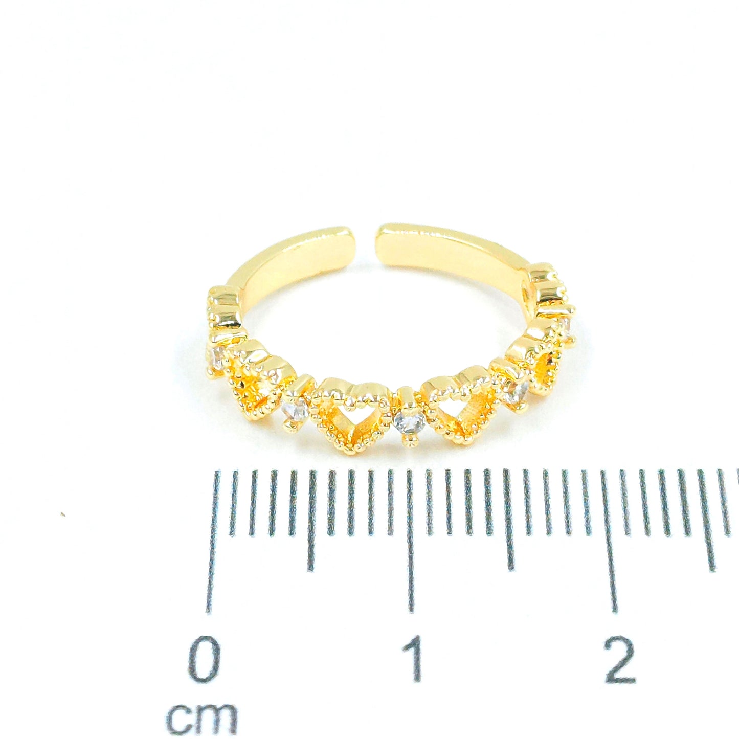 Anillo corazones zircones