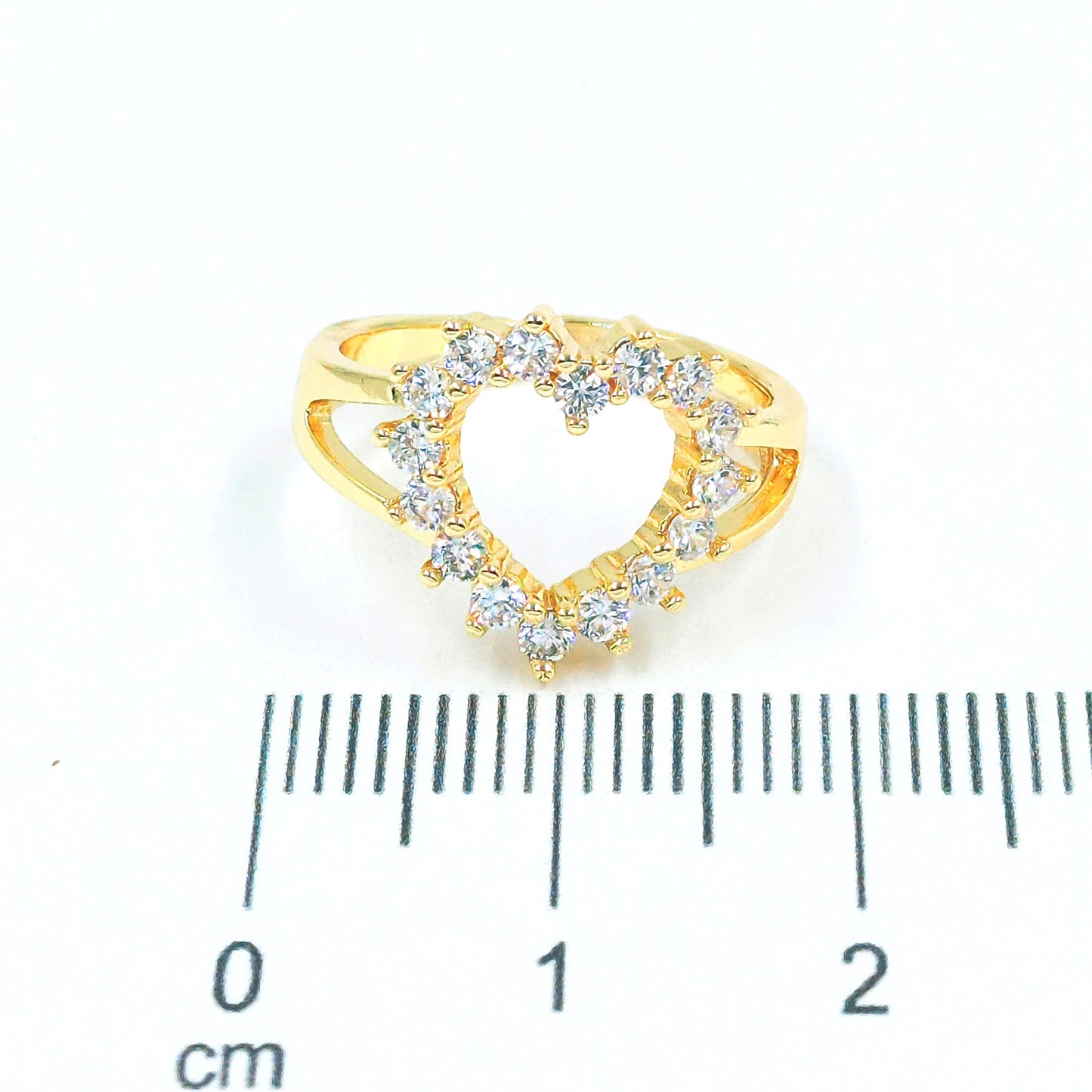 Anillo silueta corazones