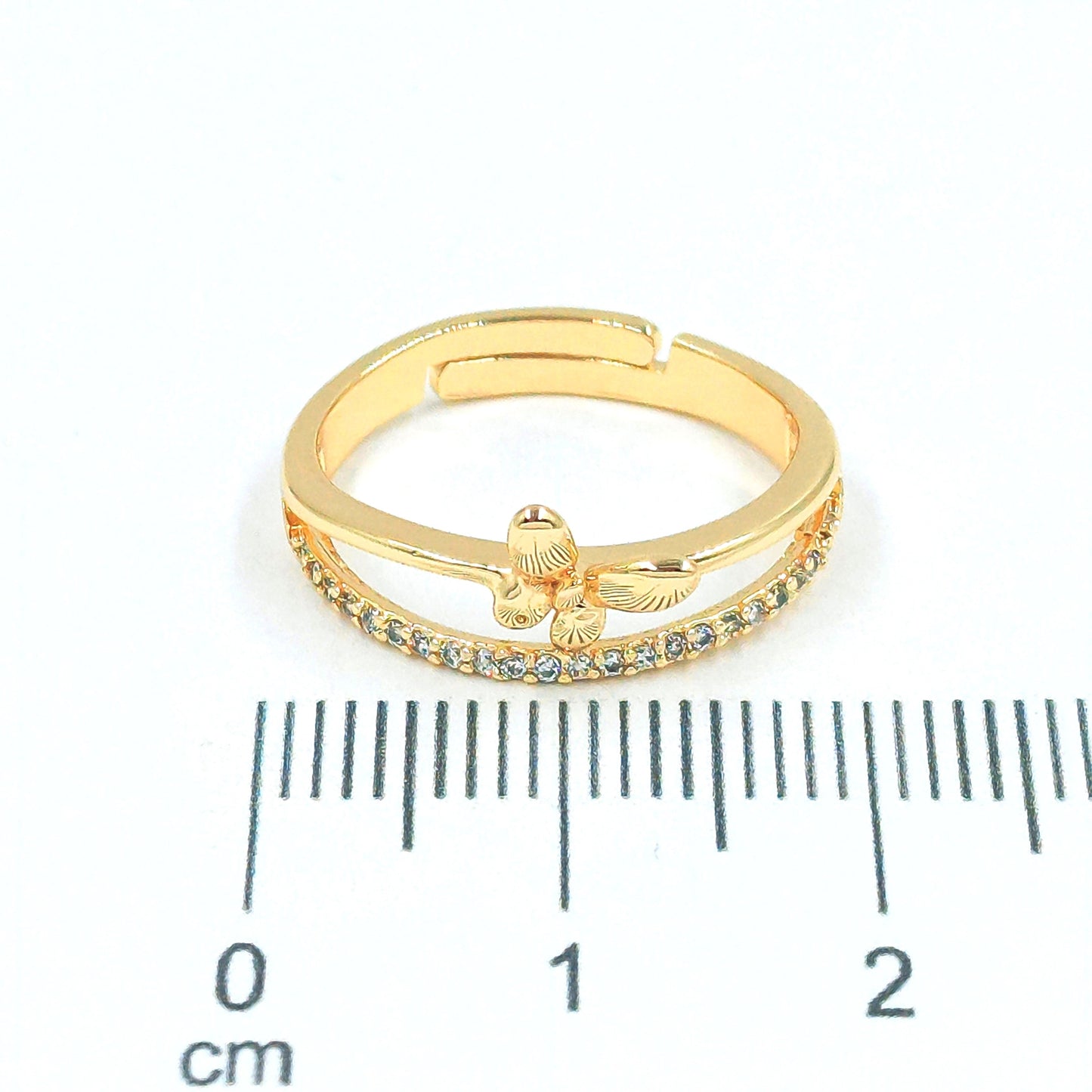 Anillo doble mariposa