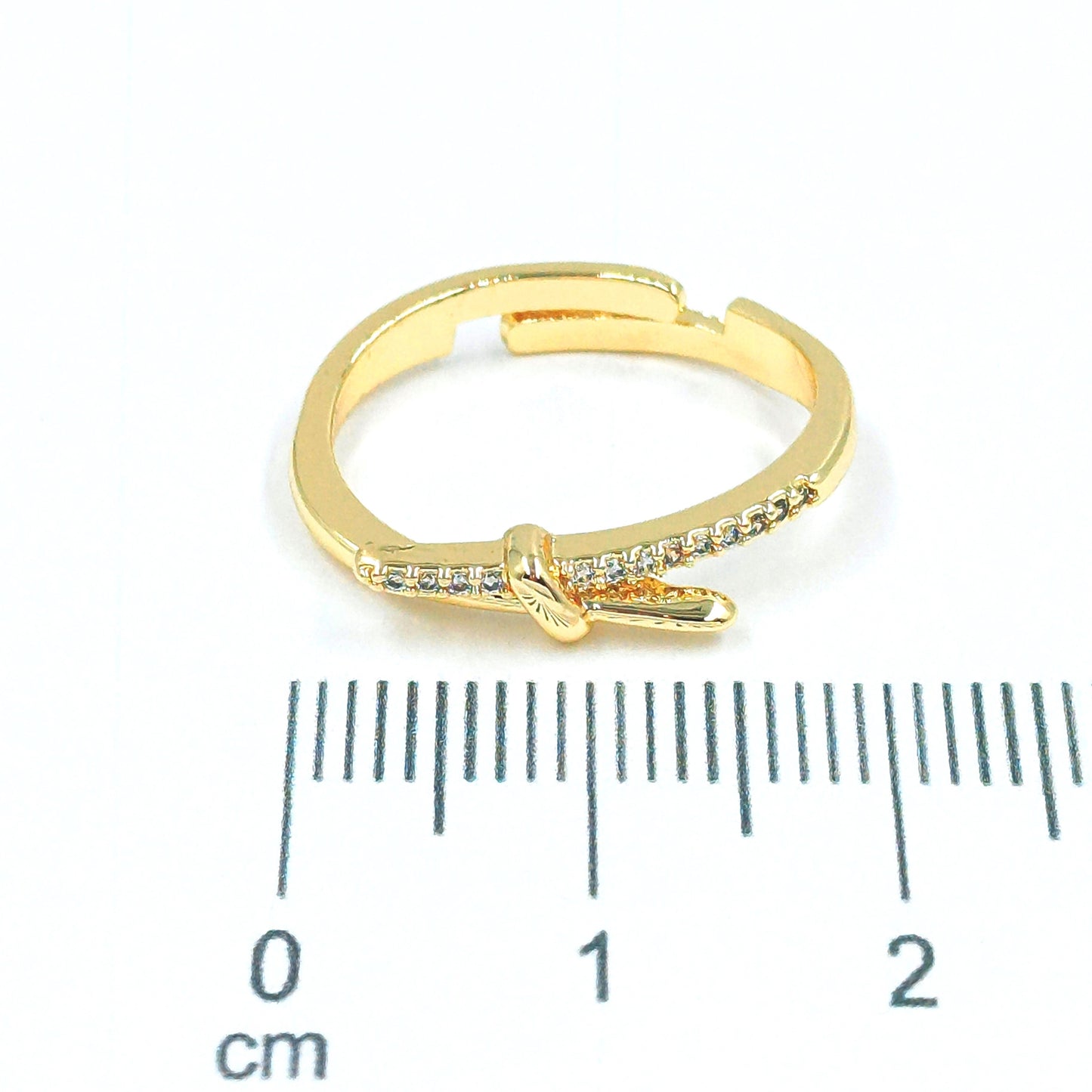 Anillo moño microzircones