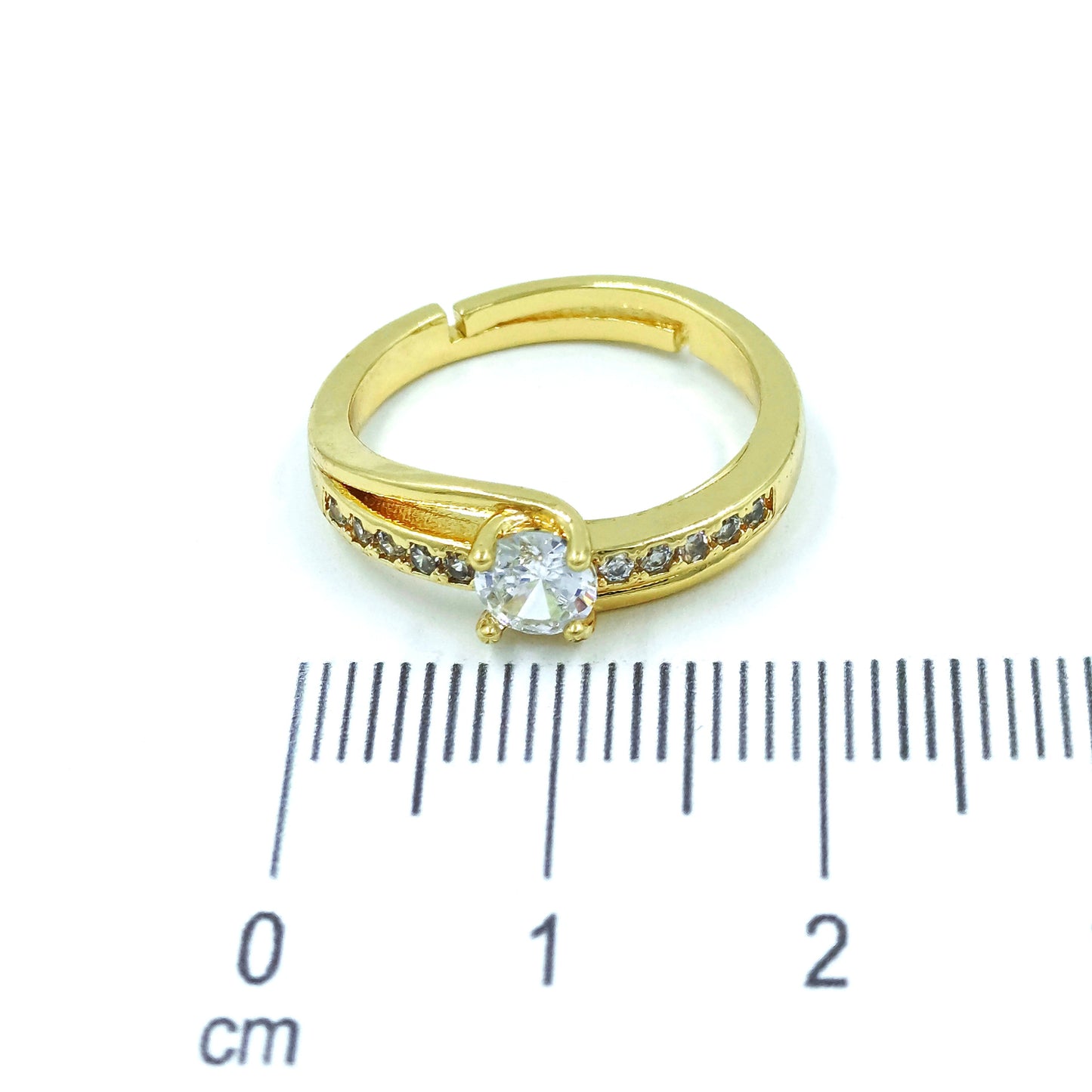 Anillo argolla zircón cristal