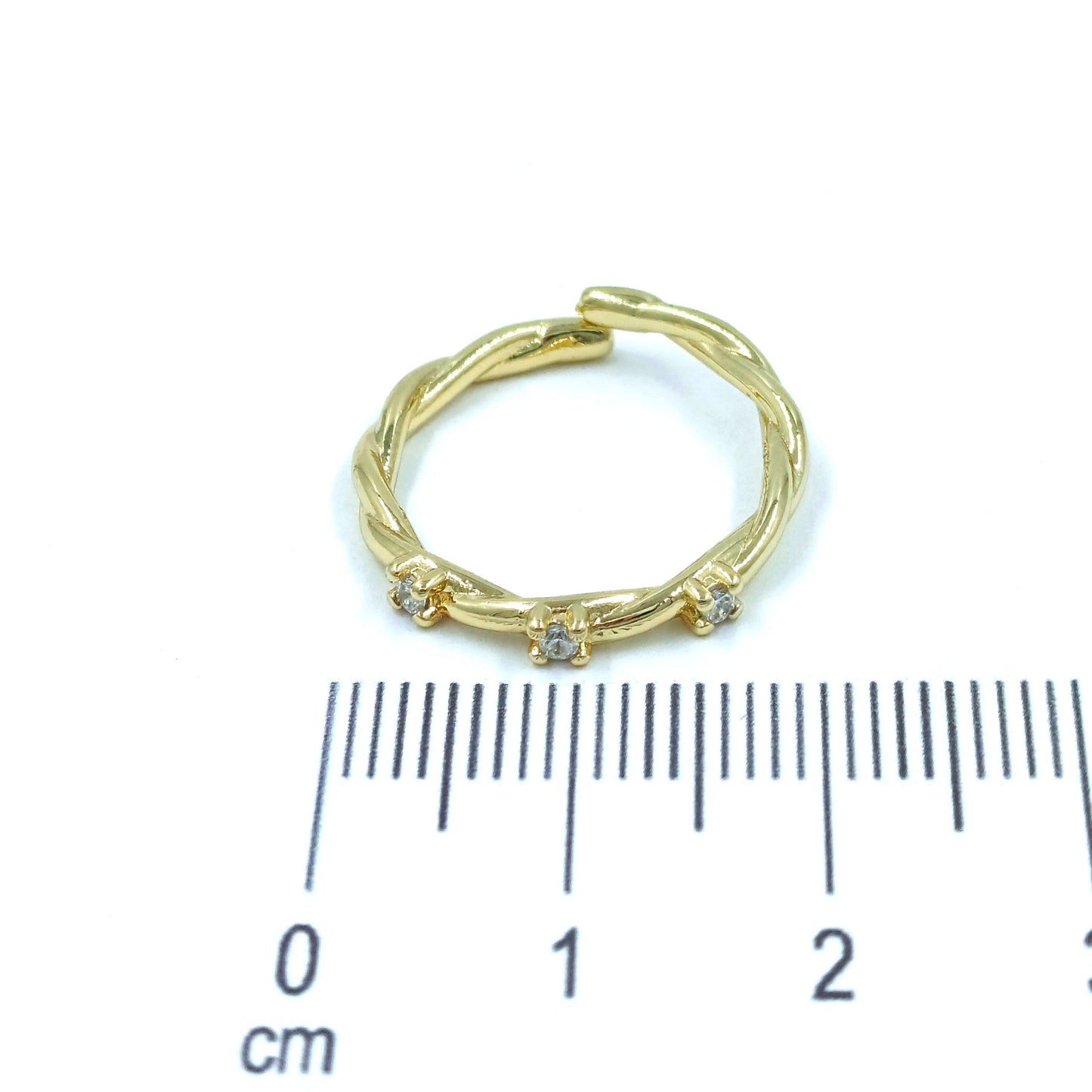 Anillo melcocha zircón