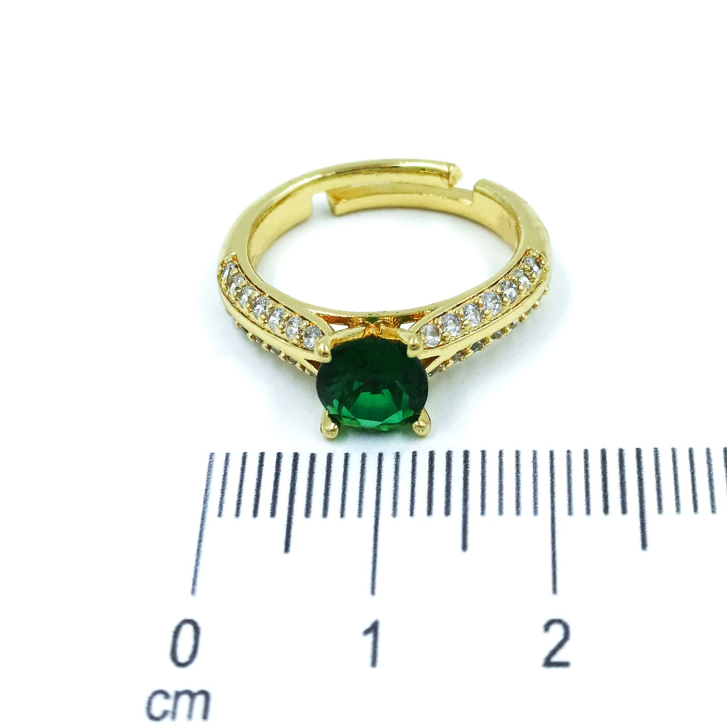Anillo argolla esmeralda