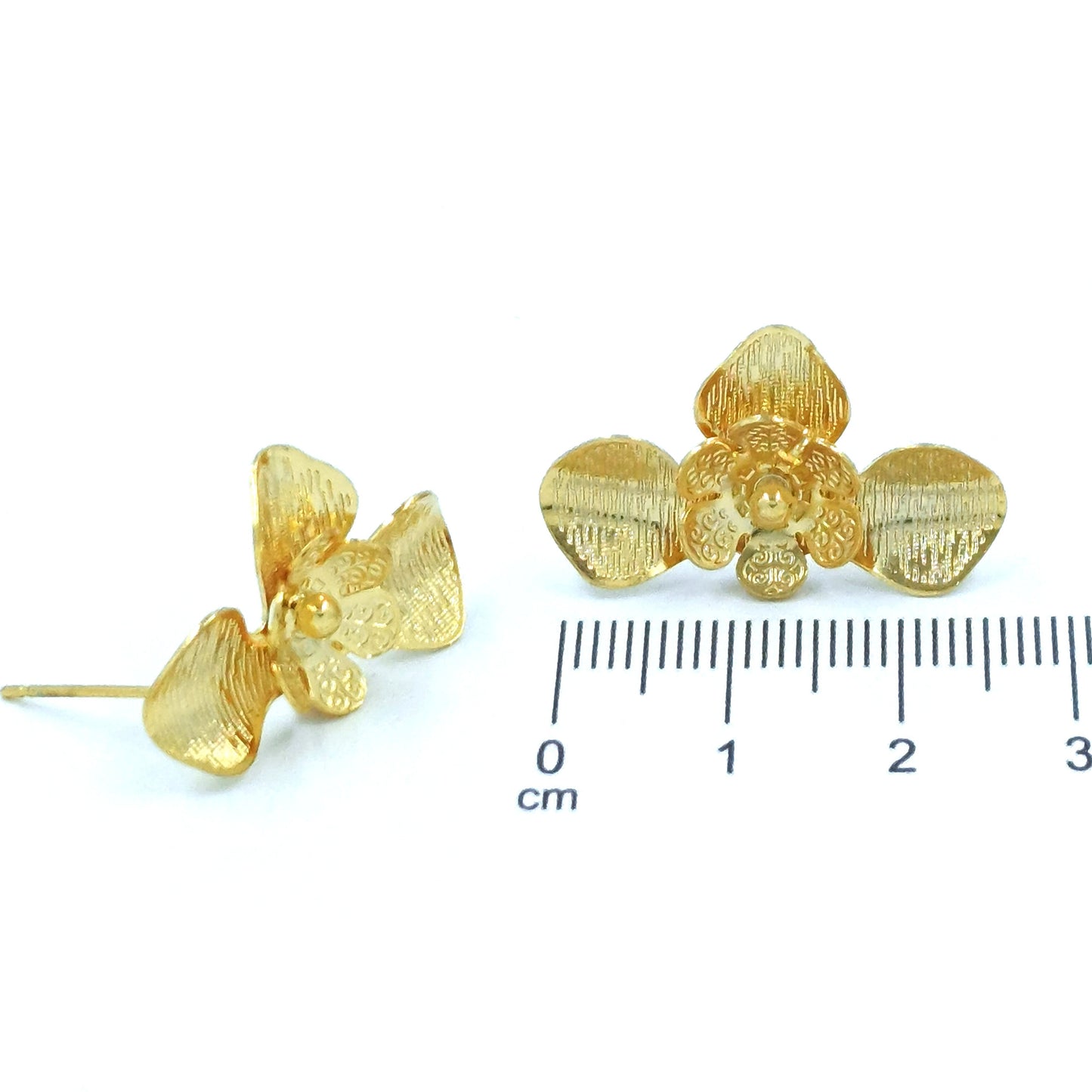 Arete bronce media flor