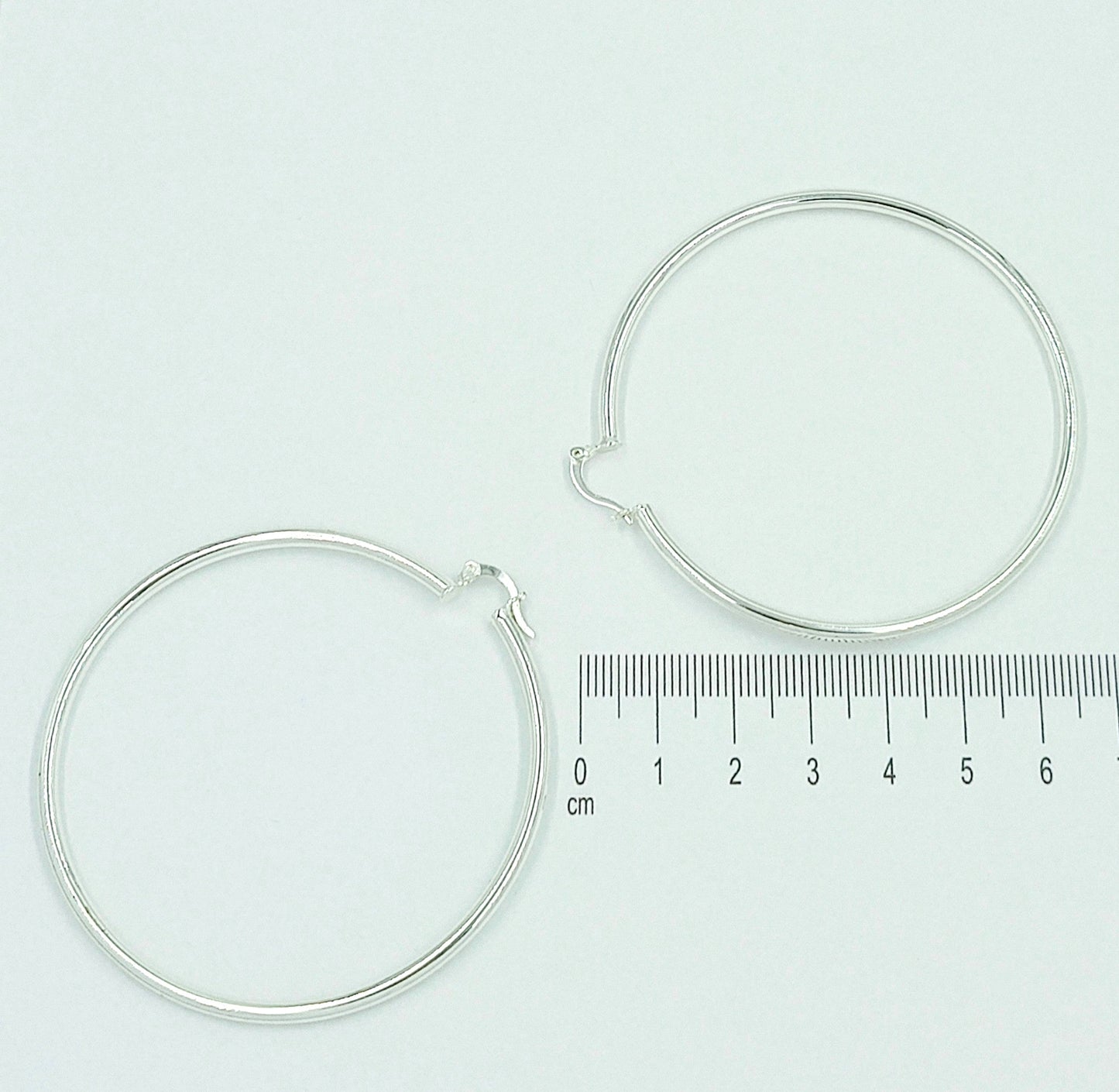 Candonga grande aro baño de plata