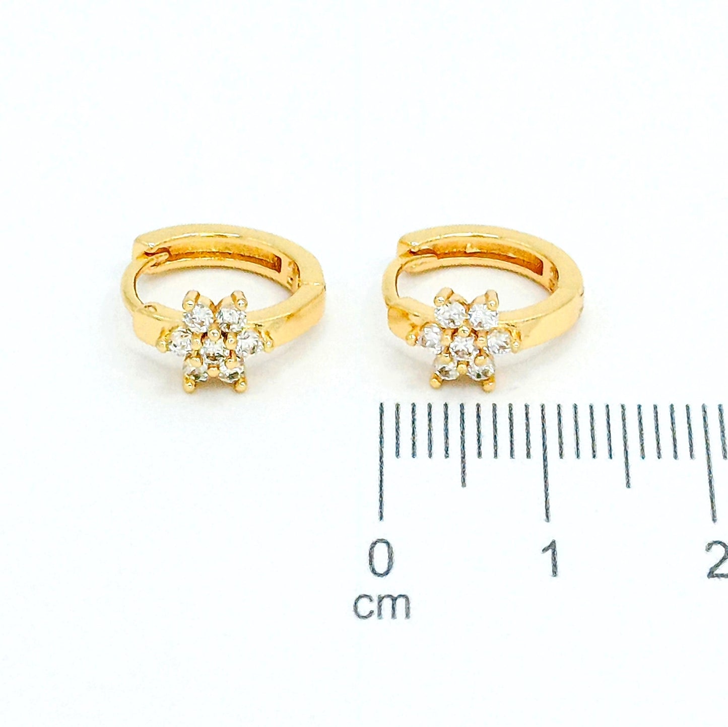 Candonga pqña flor microzircones (1,5cm)