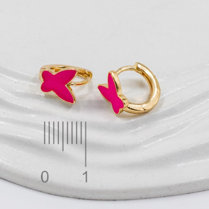 Candonga pequeña mariposa esmaltada (1cm) Amulí