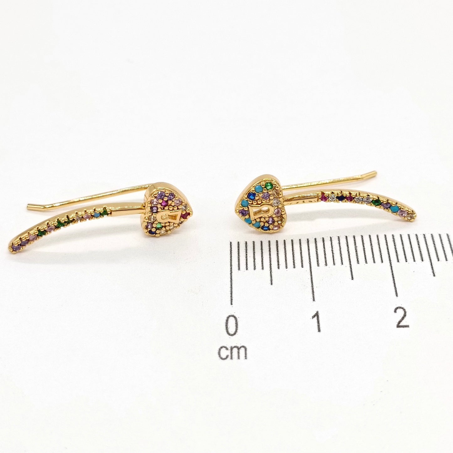 orejera corazon colores (2,5cm) Amulí