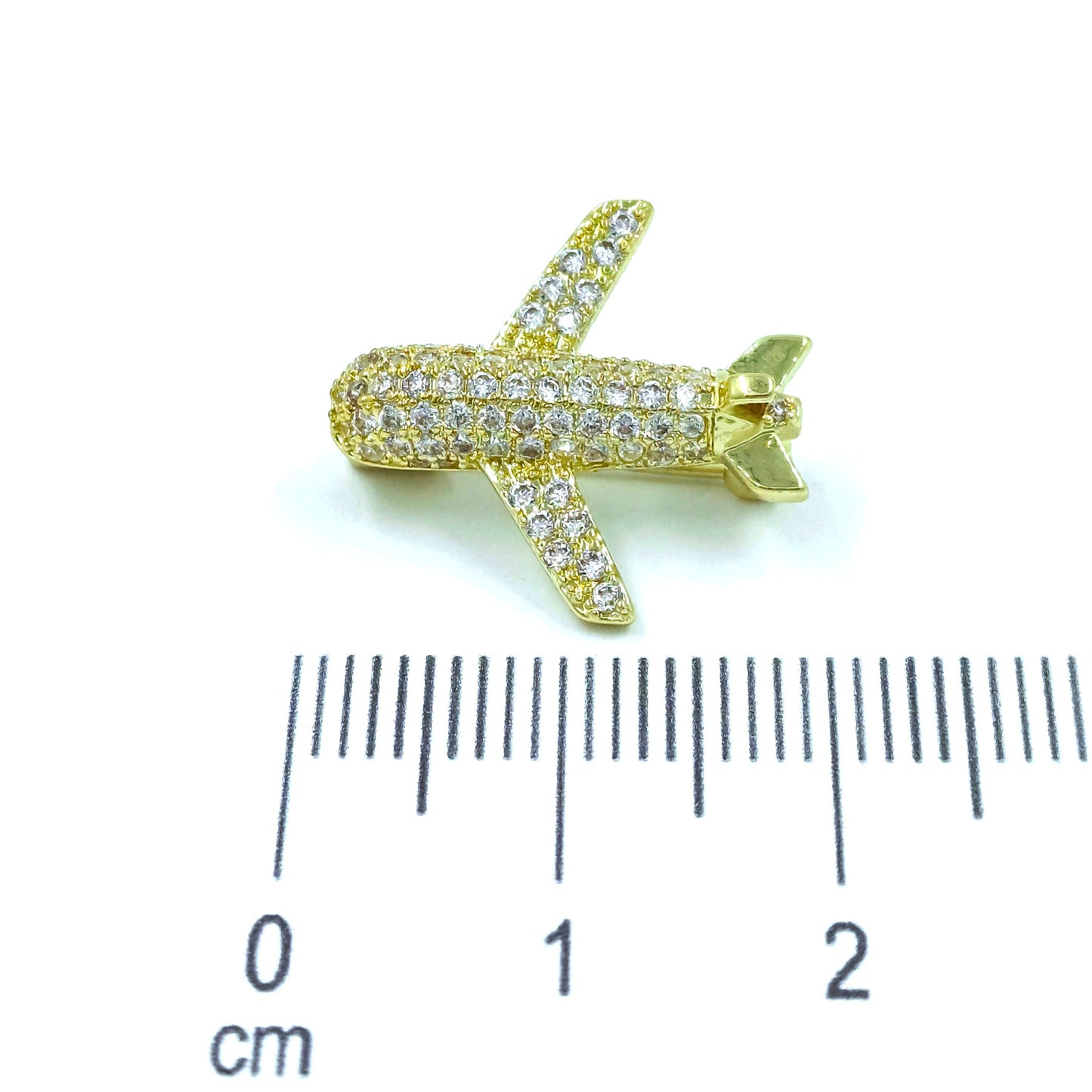 Broche avión microzircón