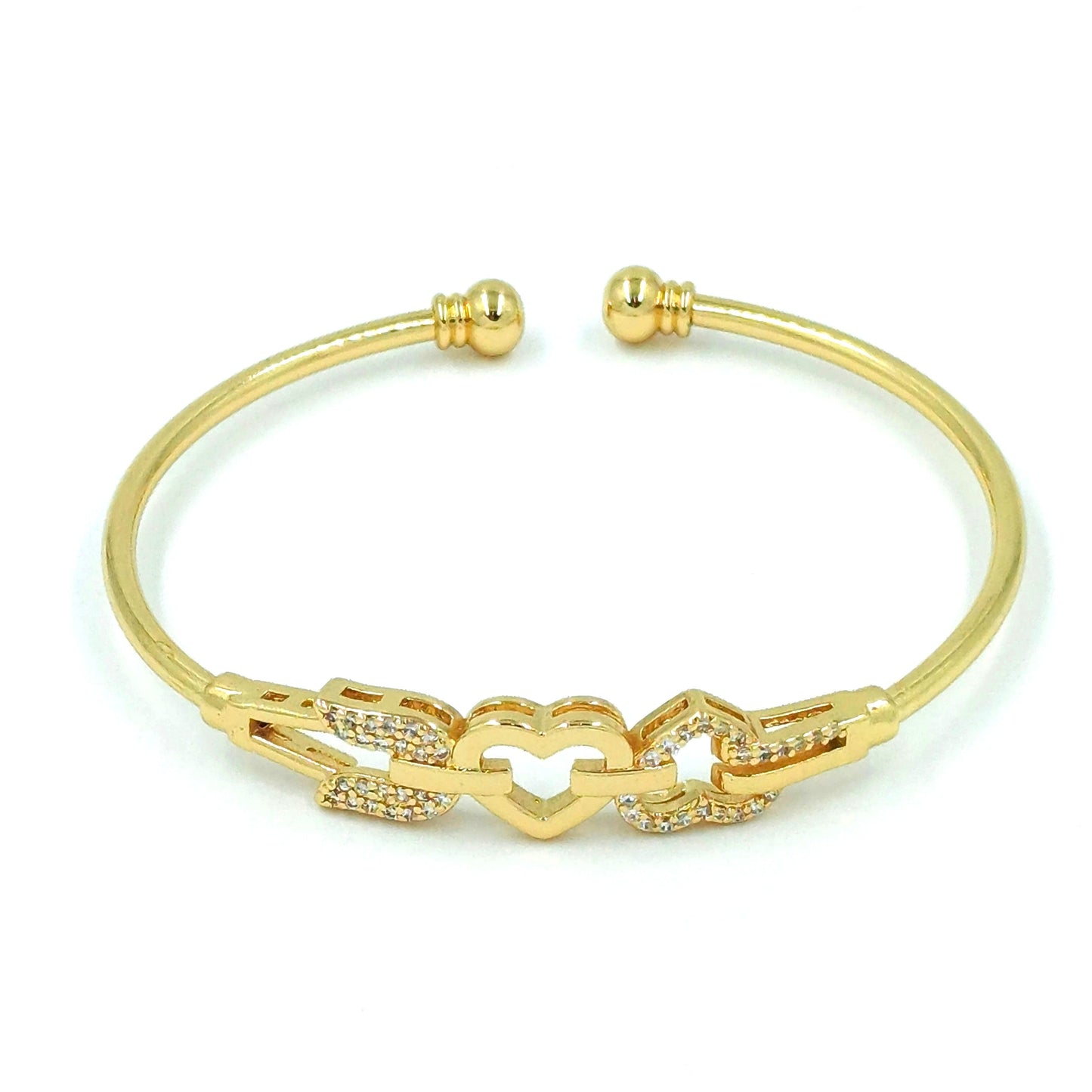 Pulsera aro corazón unido