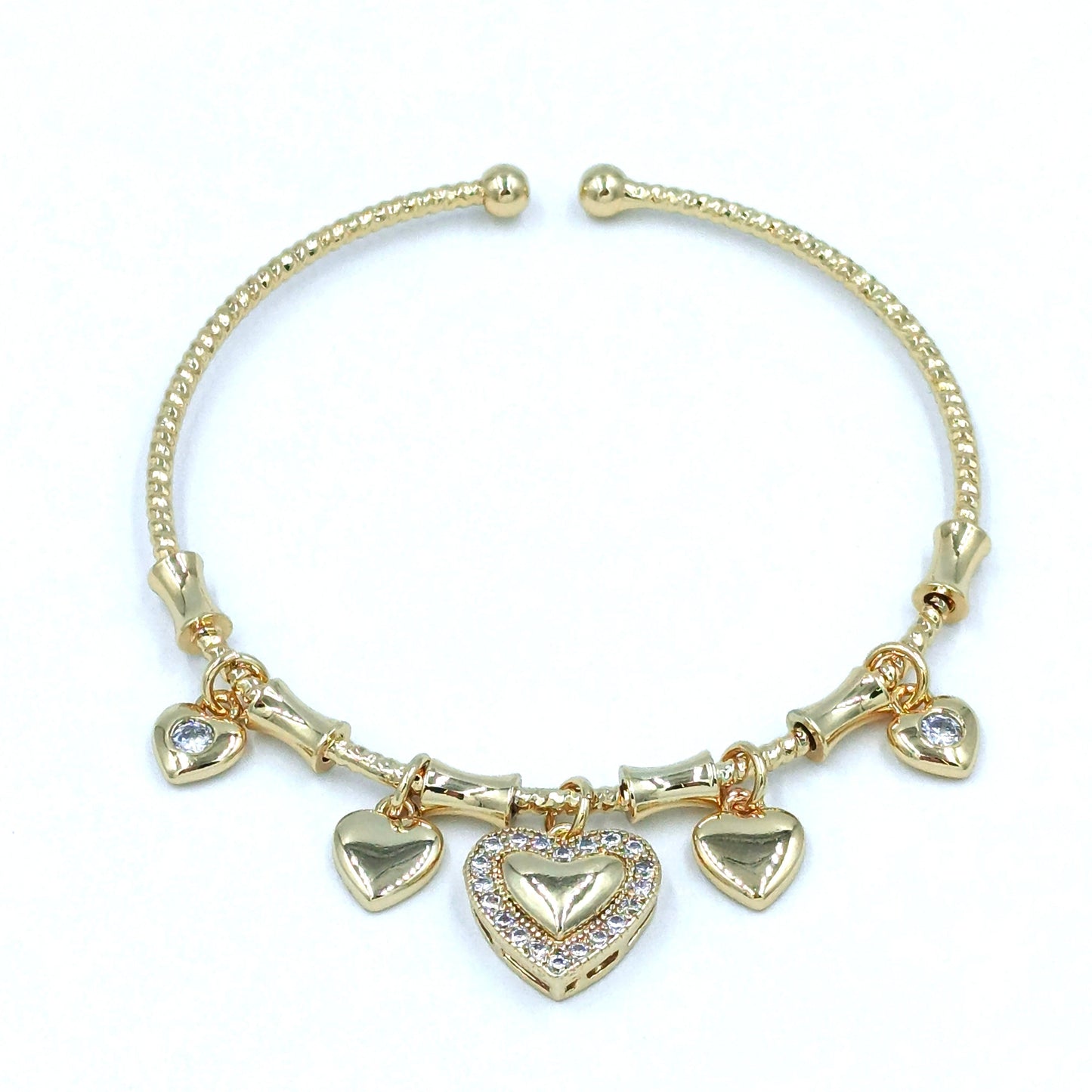 Pulsera aro dijes corazón