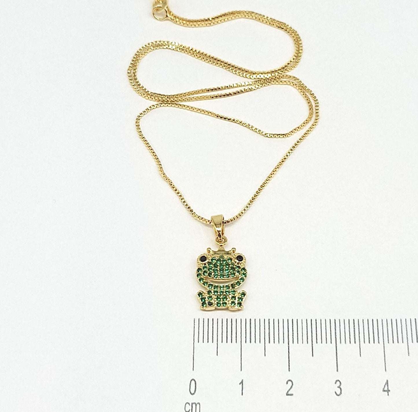 Collar rodio rana esmeralda