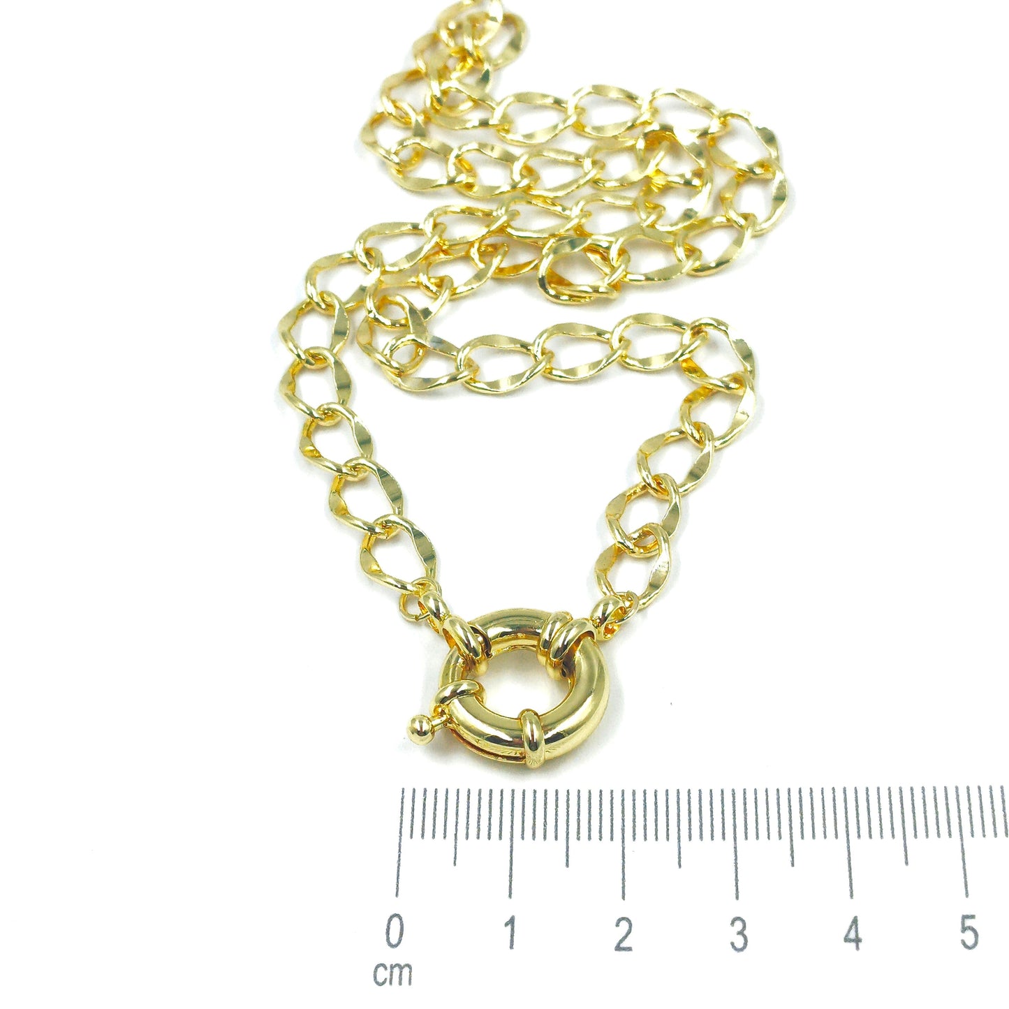 Collar rodio cadena eslabones