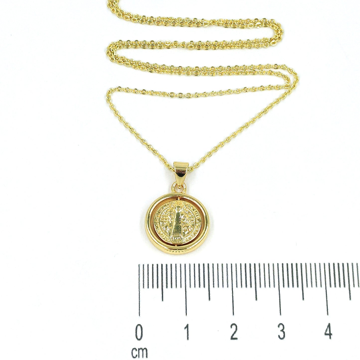 Collar rodio medallita