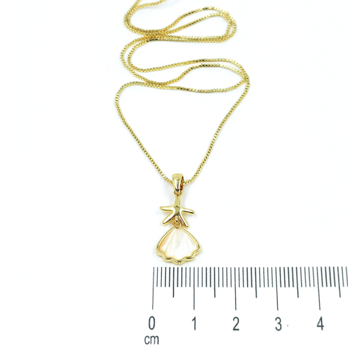 Collar rodio concha estrella