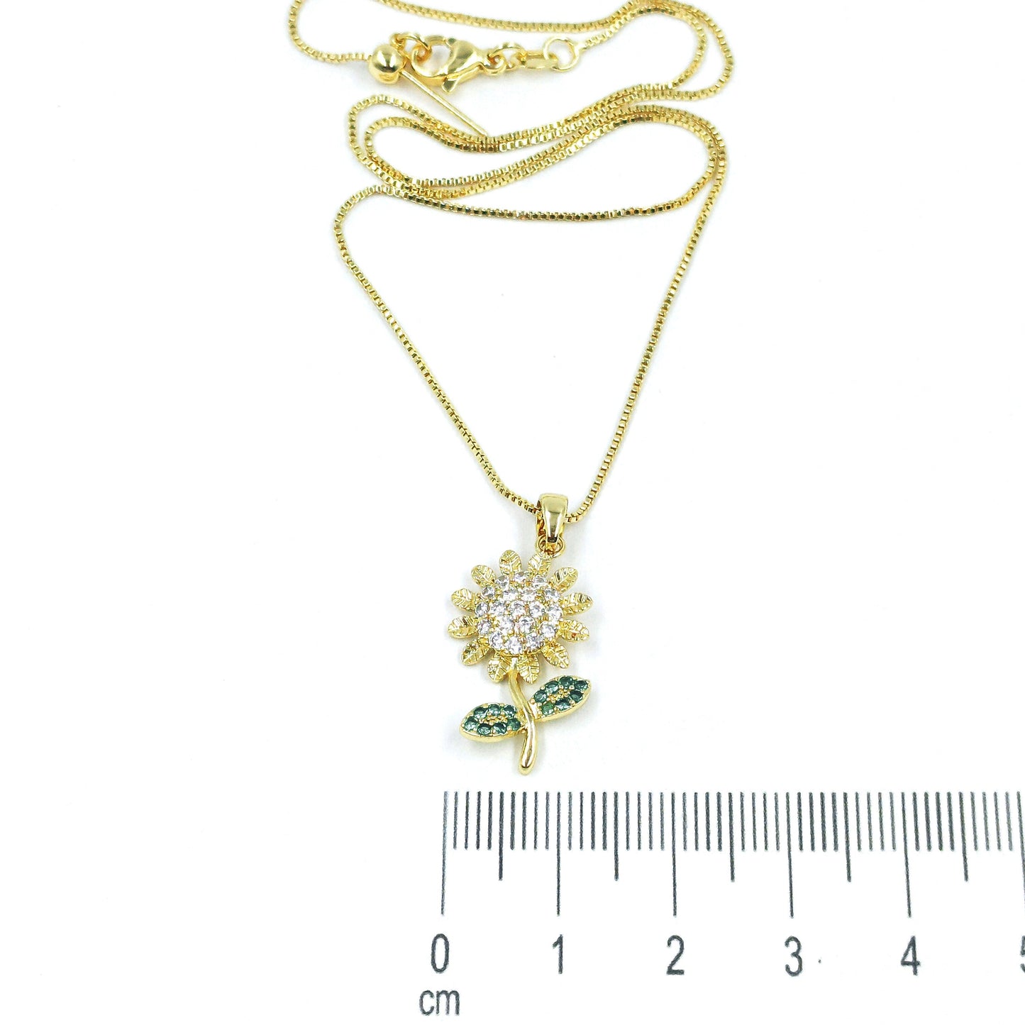 Collar rodio girasol