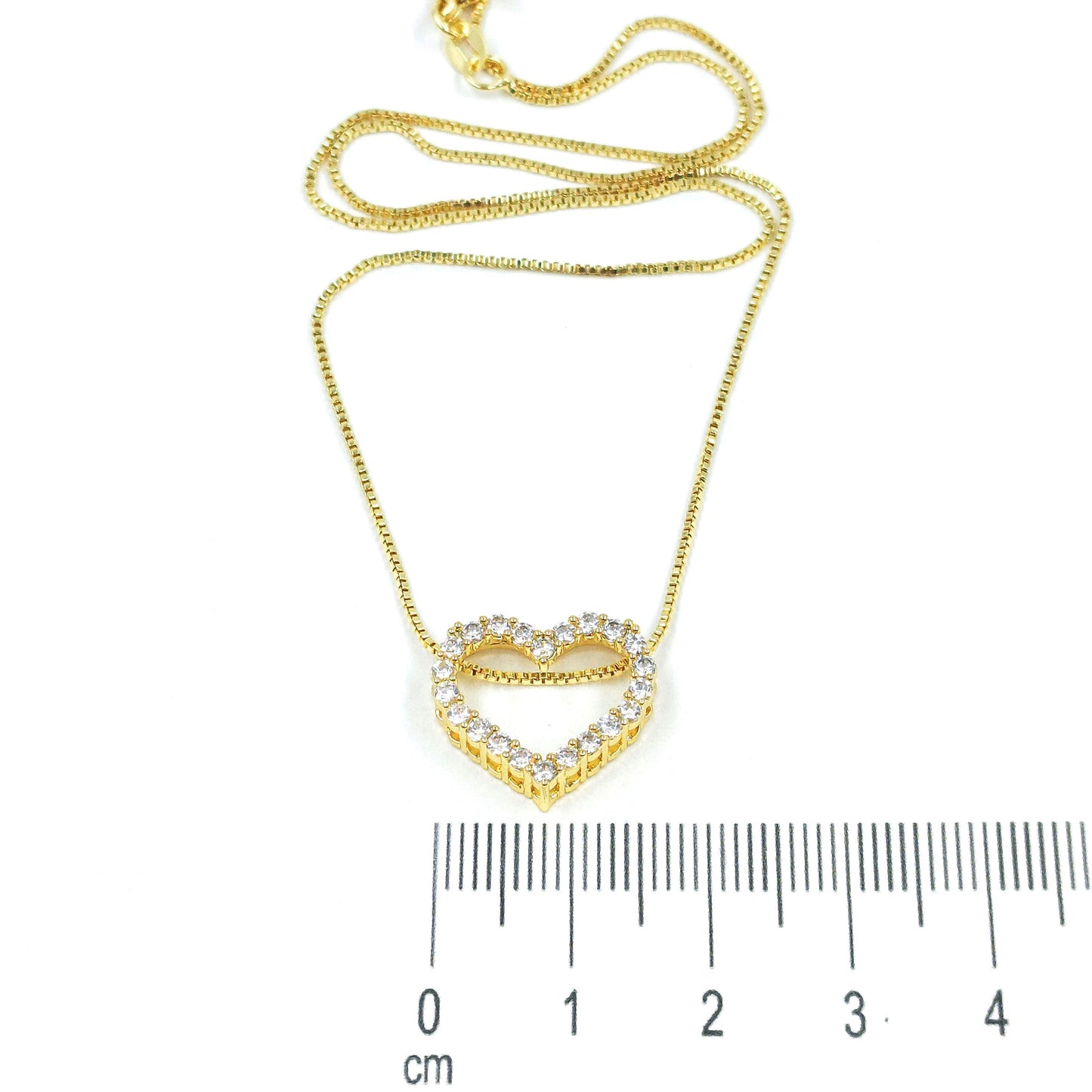 Collar rodio corazón