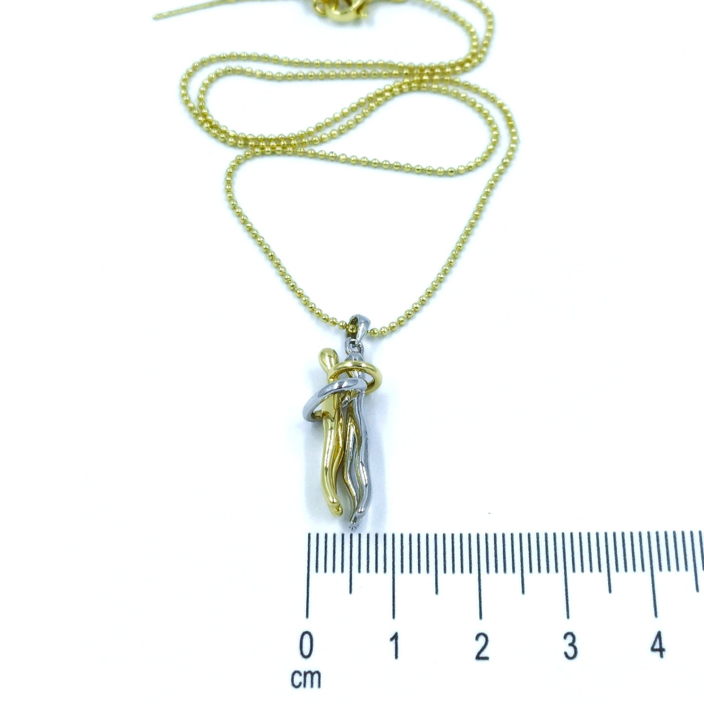 Collar rodio abrazo Amulí