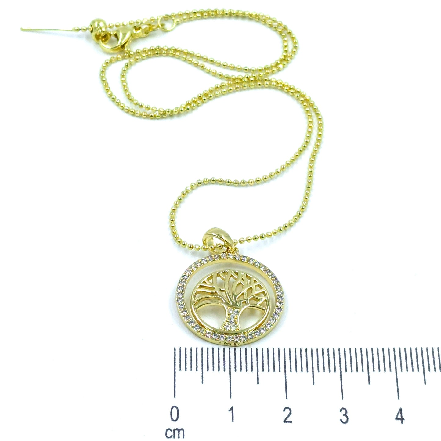 Collar rodio árbol vida