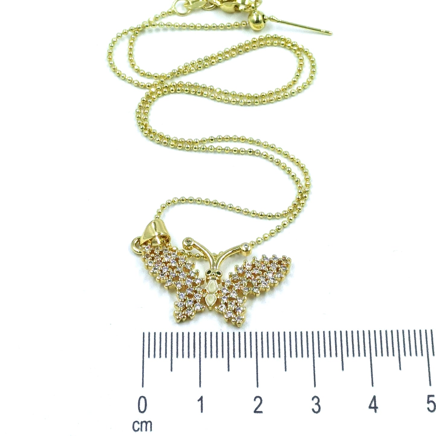 Collar rodio maxi mariposa