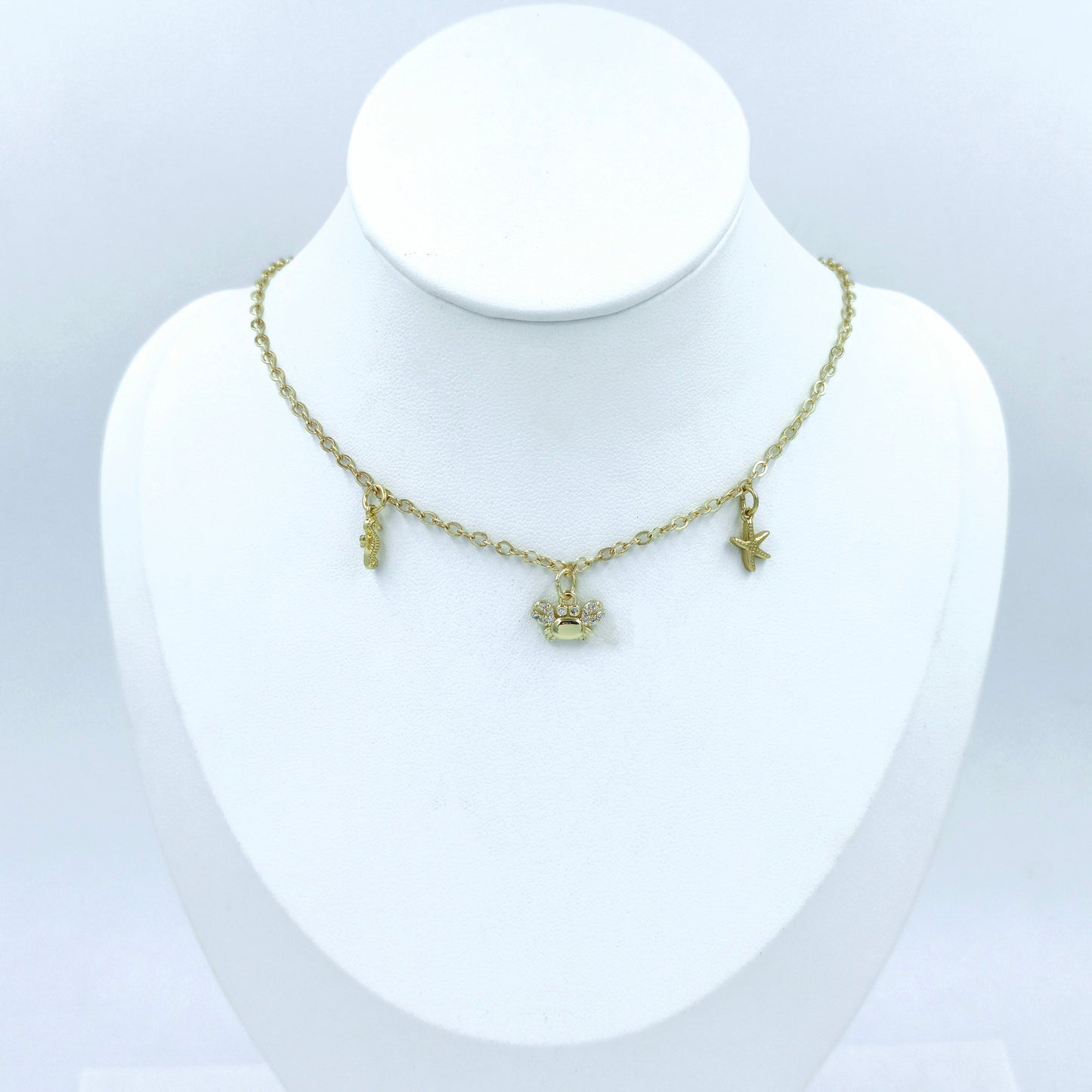 Collar rodio cangrejo