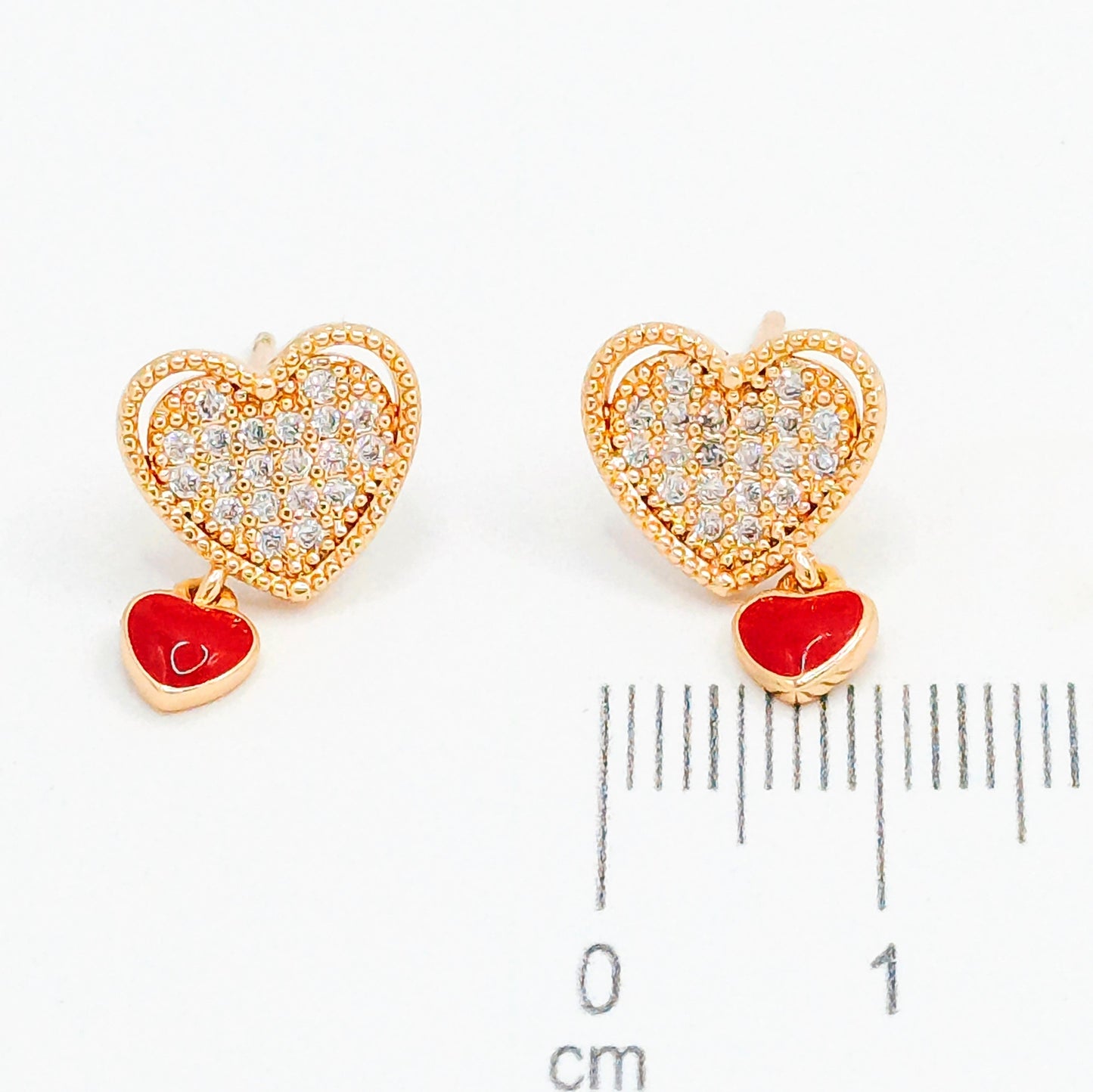 Topo dije corazon esmaltado