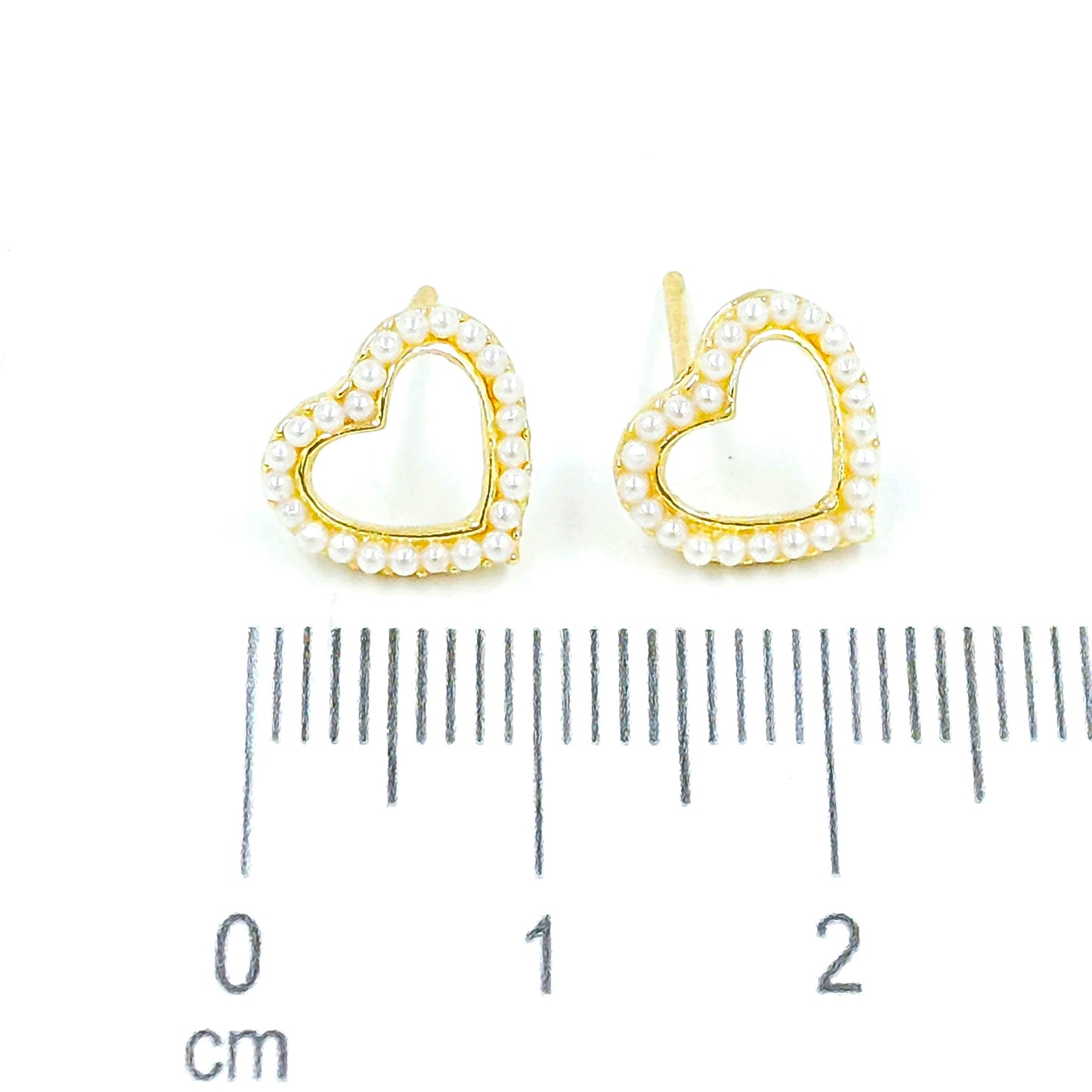 Topo Mini perlas silueta corazón