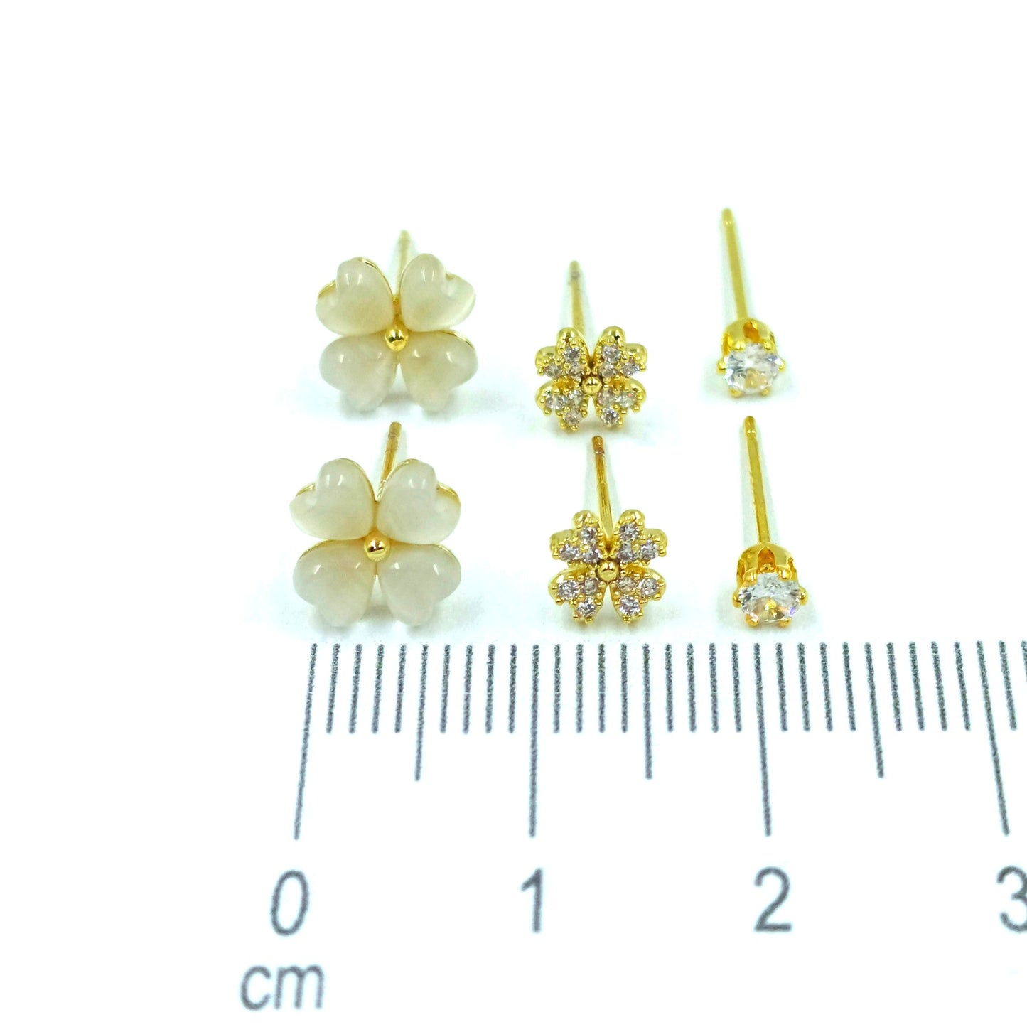 Topo trío flor gemas