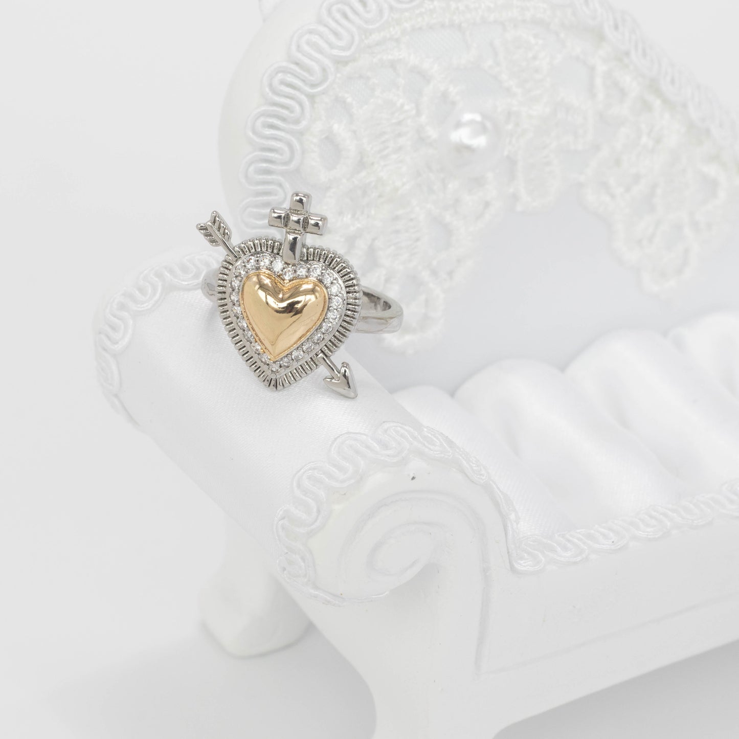 Anillo corazon cupido