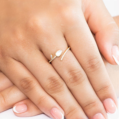 Anillo rosa nácar  Amulí