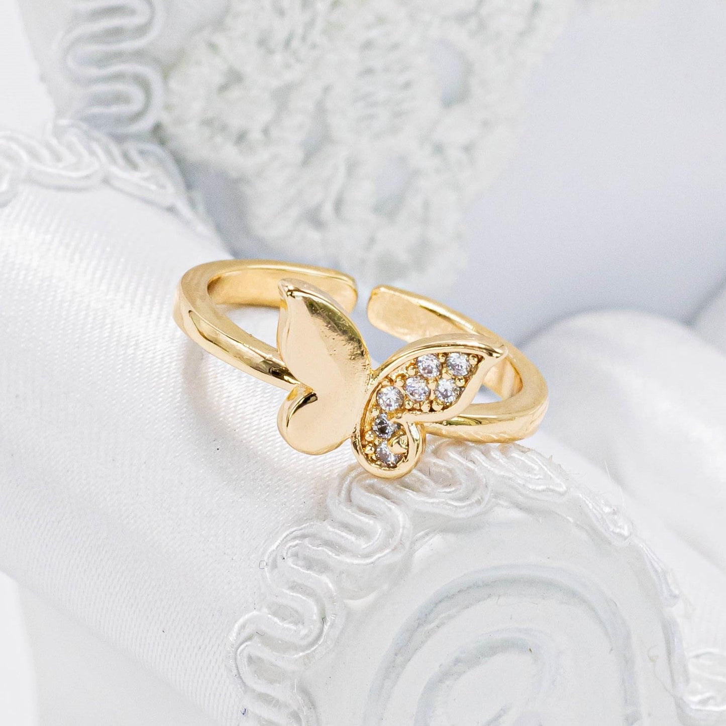 Anillo mariposa dos caras