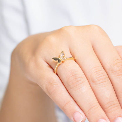 Anillo mariposa dos caras  Amulí