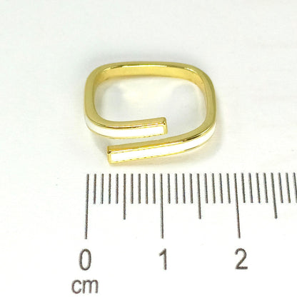 Anillo liso nácar