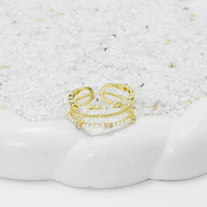 Anillo triple pastel