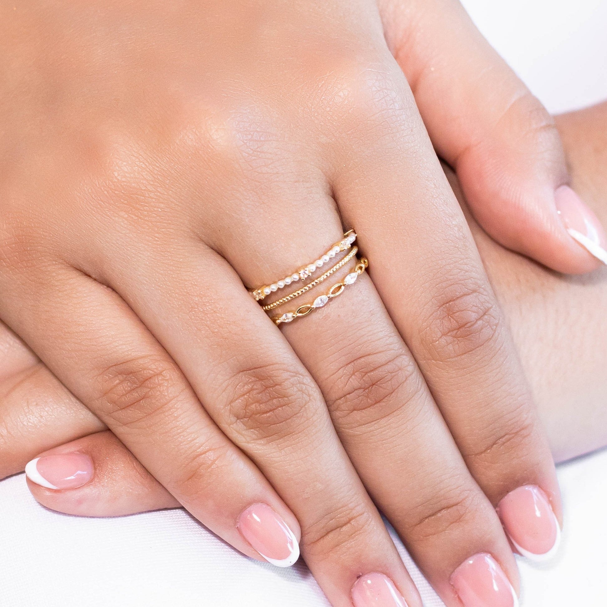 Anillo triple pastel  Amulí