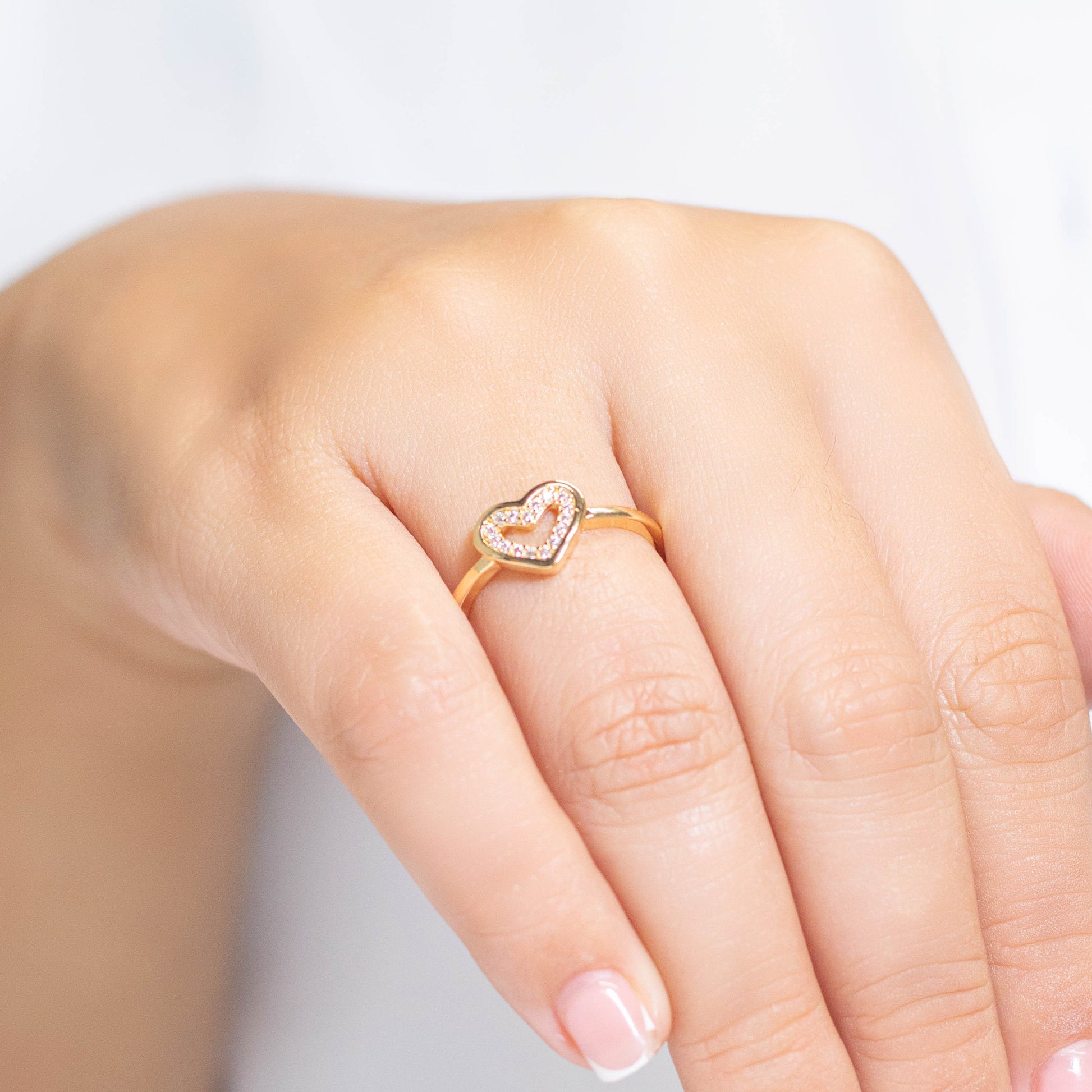 Anillo silueta corazon  Amulí