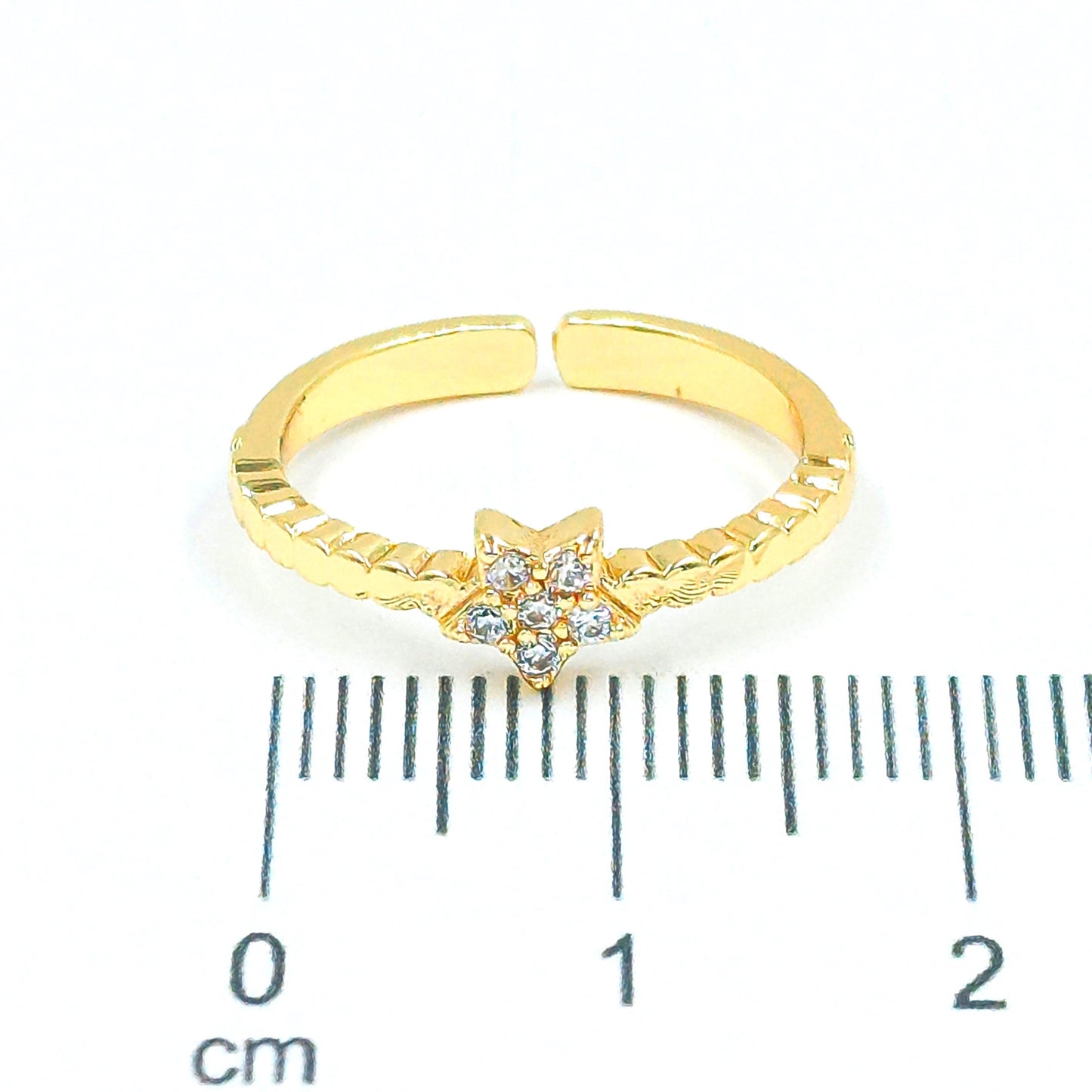 Anillo estrella microzircones