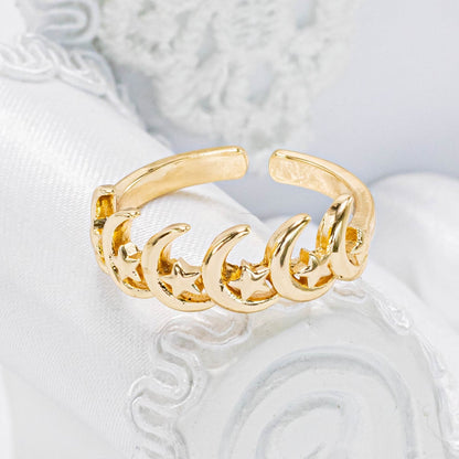 Anillo luna estrella