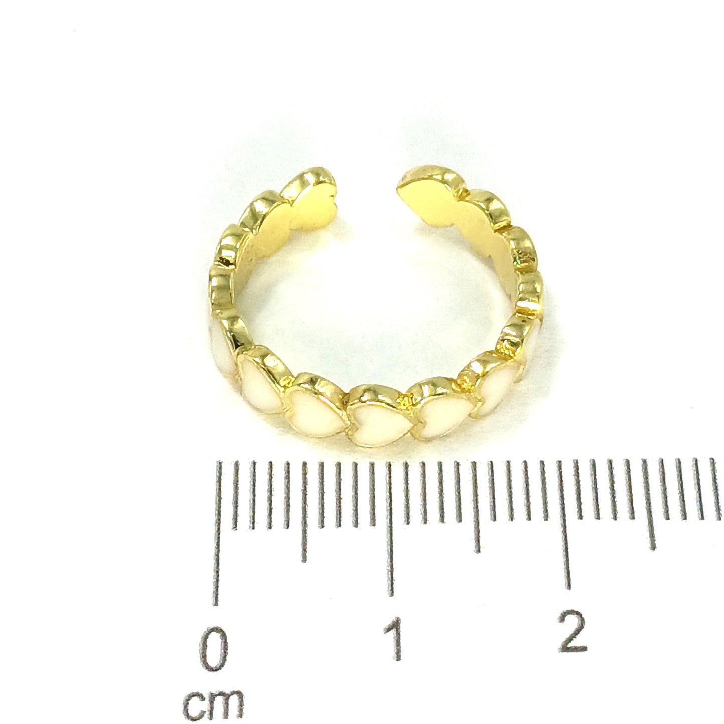 Anillo corazones nácar