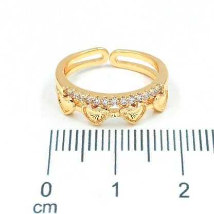 Anillo doble corazones