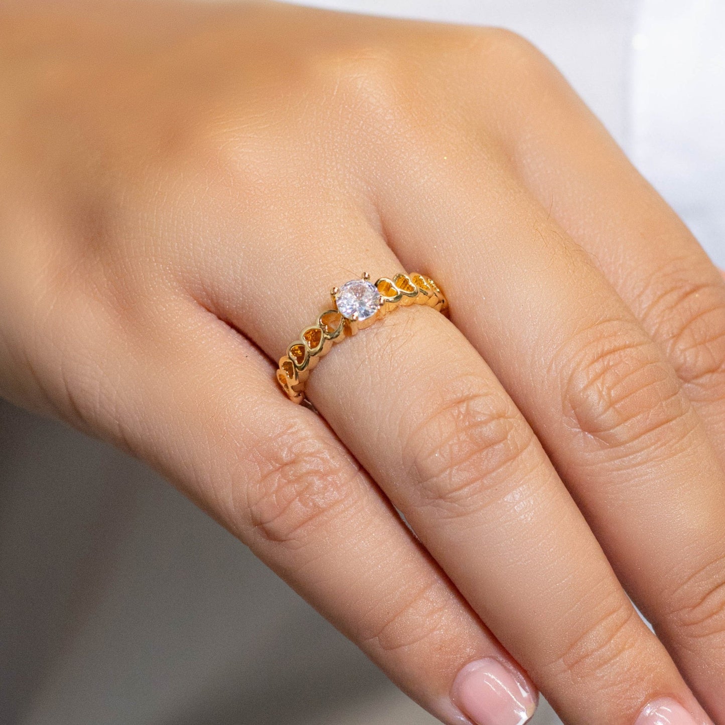 Anillo argolla corazones  Amulí