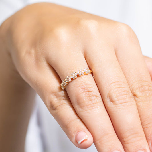 Anillo microzircones flores  Amulí