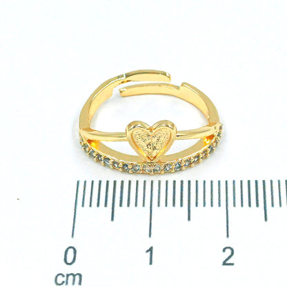 Anillo doble corazon