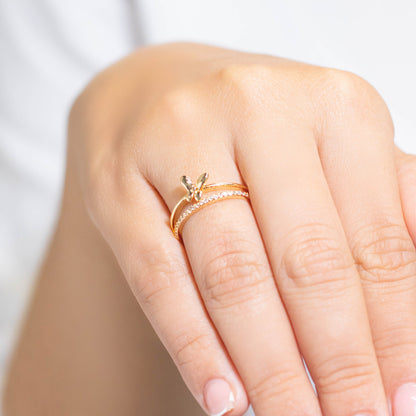 Anillo doble mariposa  Amulí