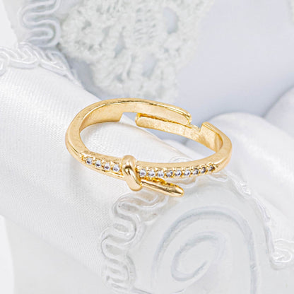 Anillo moño microzircones