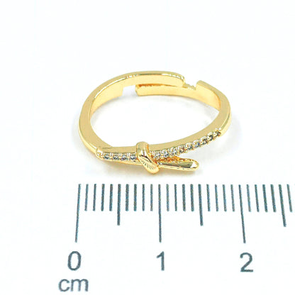Anillo moño microzircones