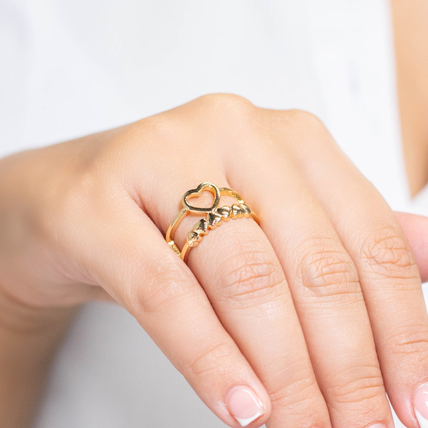 Anillo doble corazones  Amulí